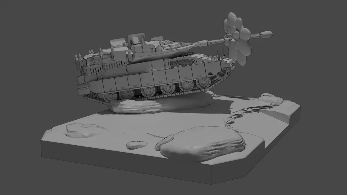 IDF Merkava mk4 Diorama 3D print model