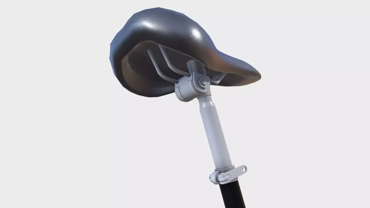 Bicycle Seat Low-poly 3D model 5