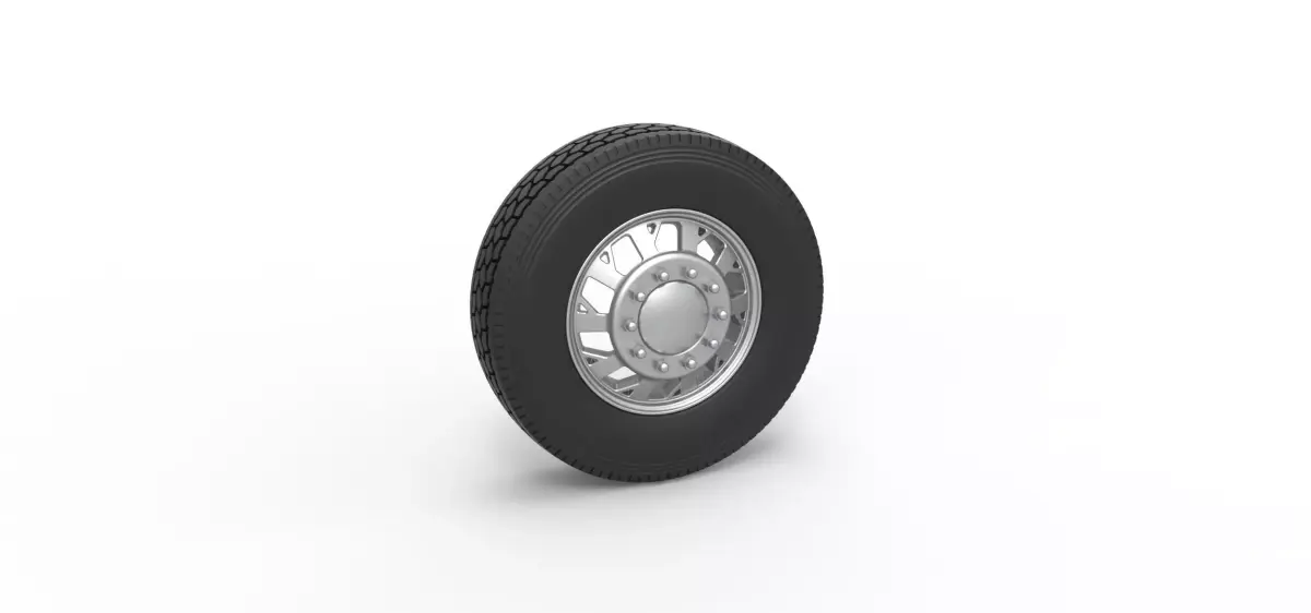 Front custom wheel of semi truck Version 9 Scale 1 to 25 3D print model
