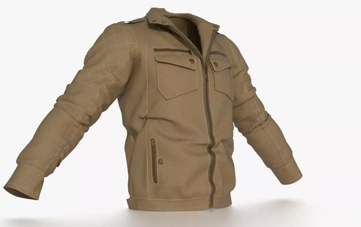 BOMBER military jacket 3D model