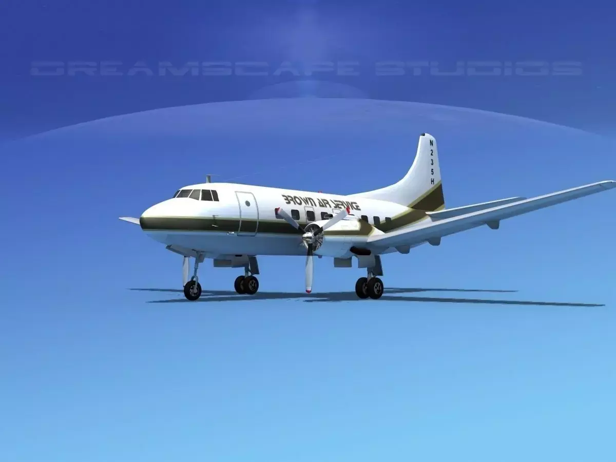 Martin 404 Brown Air Service 3D model