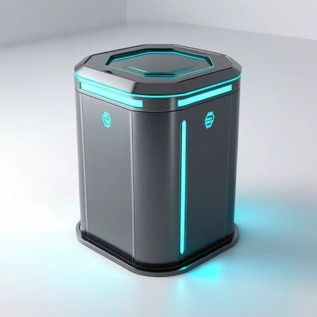 SciFi Hexagon Storage Container 3D model