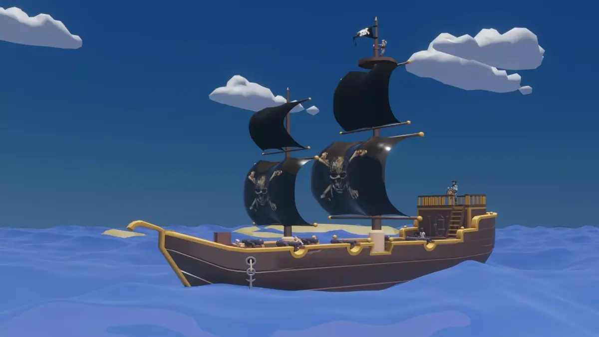 LowPoly pirate ship Low-poly 3D model purchase