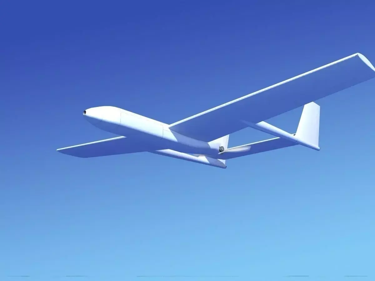 Mohajer 3 Drone Unmarked 3D model