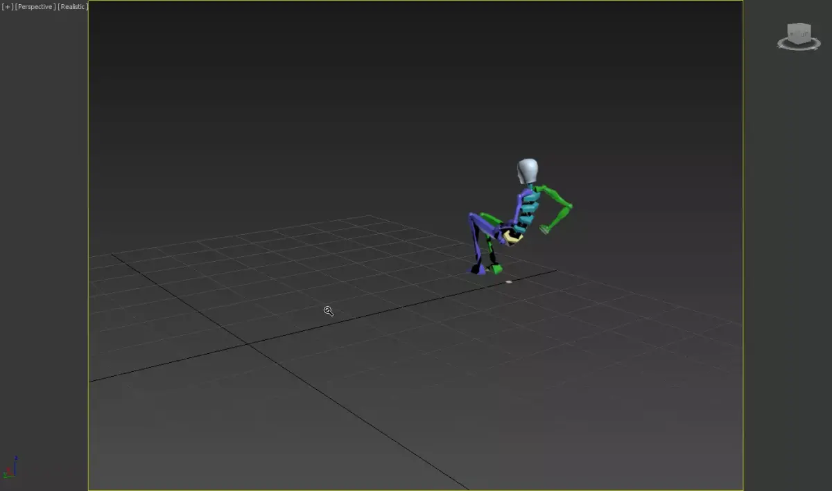 wheelchair person in motion 3D model