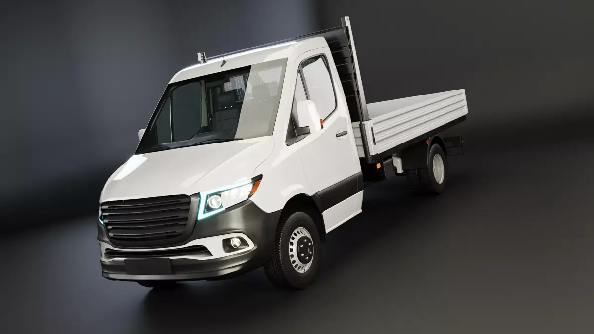 Modern Utility Pickup Truck Low-poly 3D model