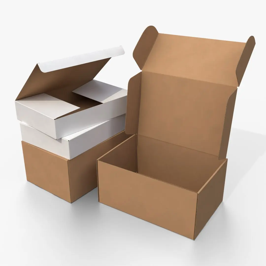Cardboard Box Collection - Rectangular Shape Mix 3D model