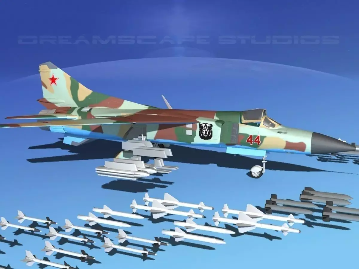 Mig 23 Flogger B V07 Russia 3D model