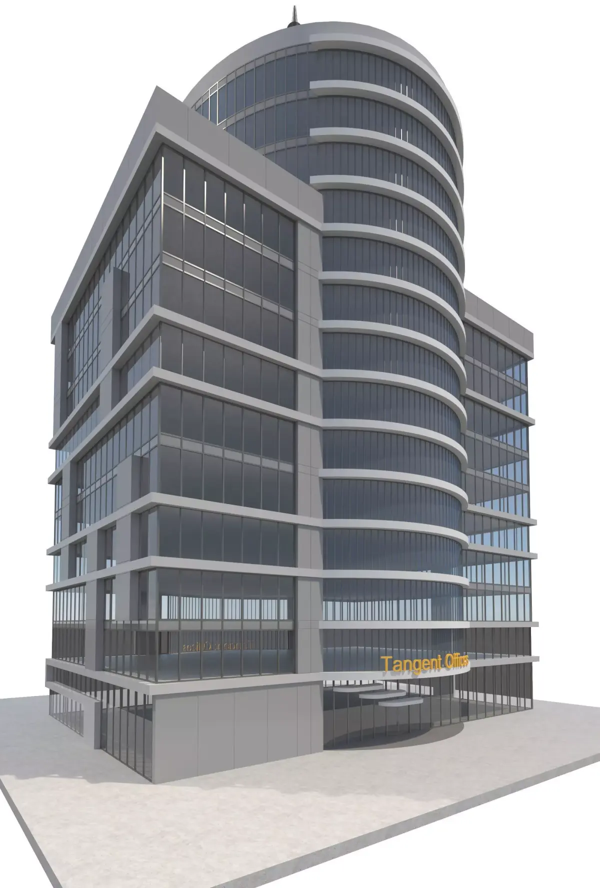 Commercial Building-017 Office Tower 3D model