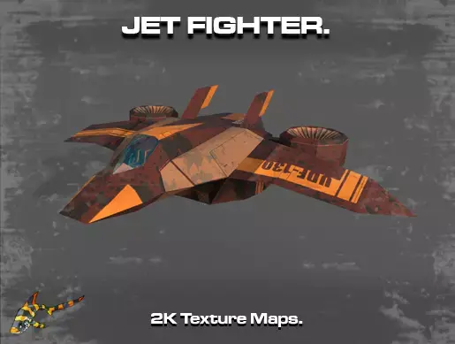 JET FIGHTER Low-poly 3D model get