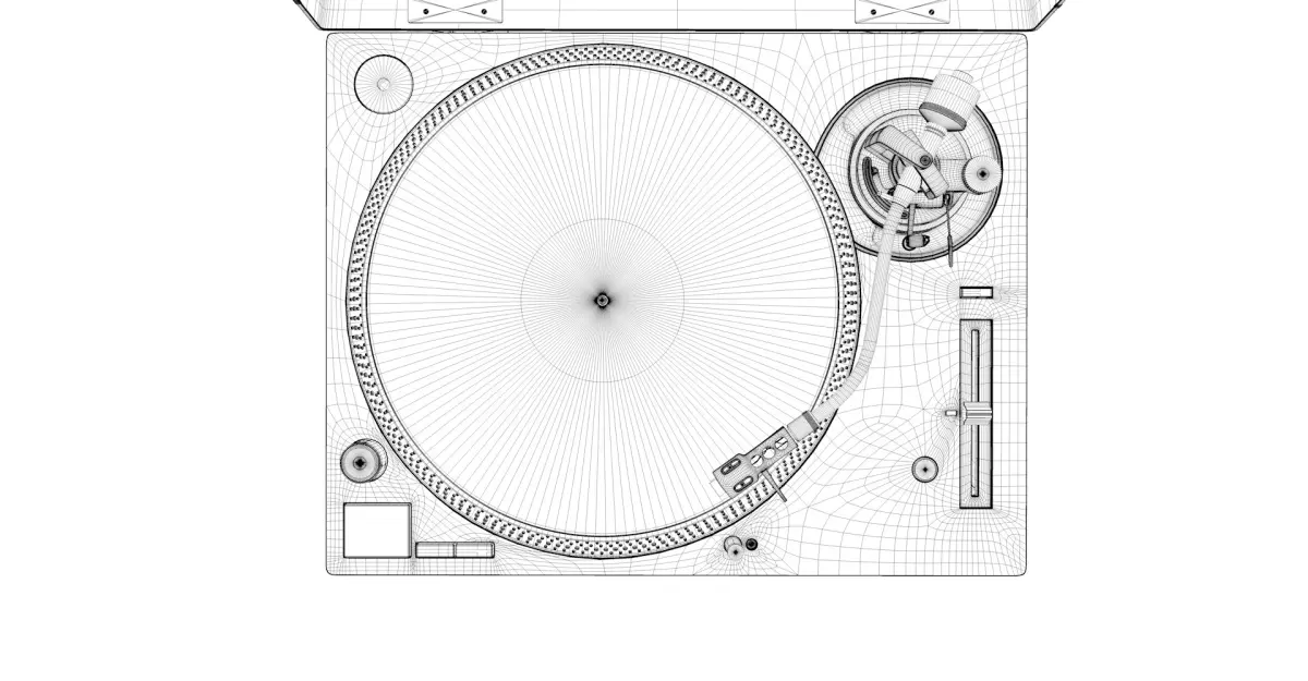 Technics Turntable Vinyl Record Player 3D model purchase
