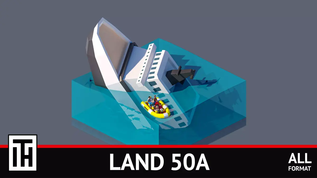 land 50A Low-poly 3D model