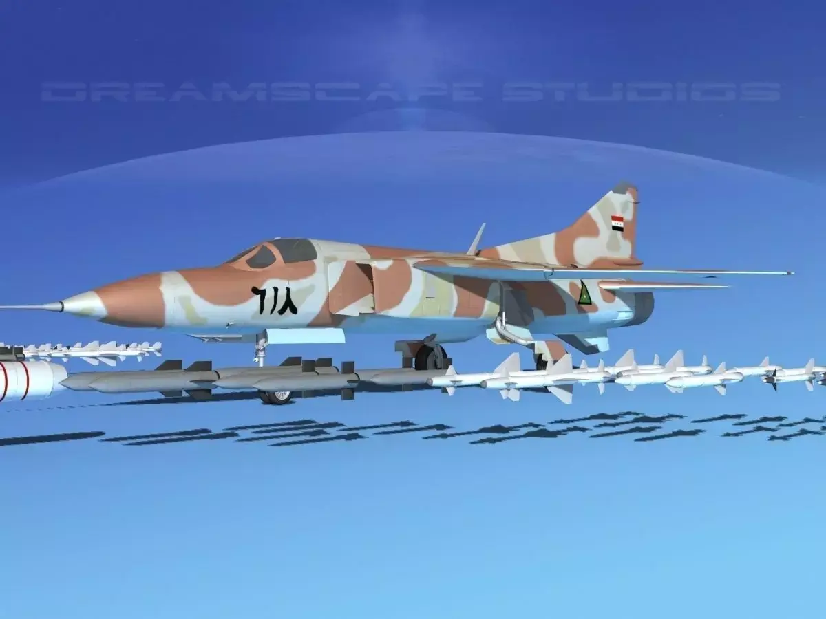 Mig 23 Flogger B V23 Iraq 3D model