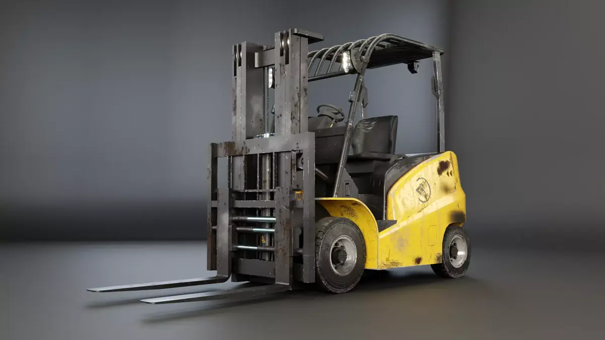 Used Modern Electric Forklift Low-poly 3D model