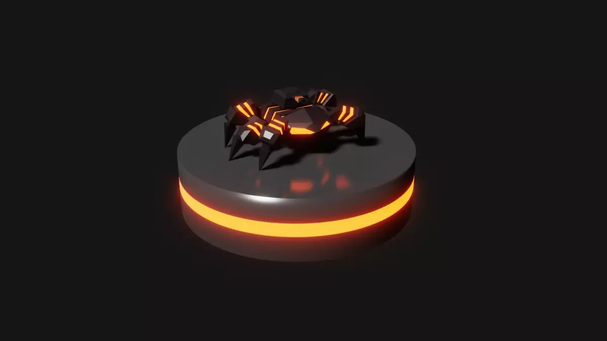 Spider bot Free low-poly 3D model