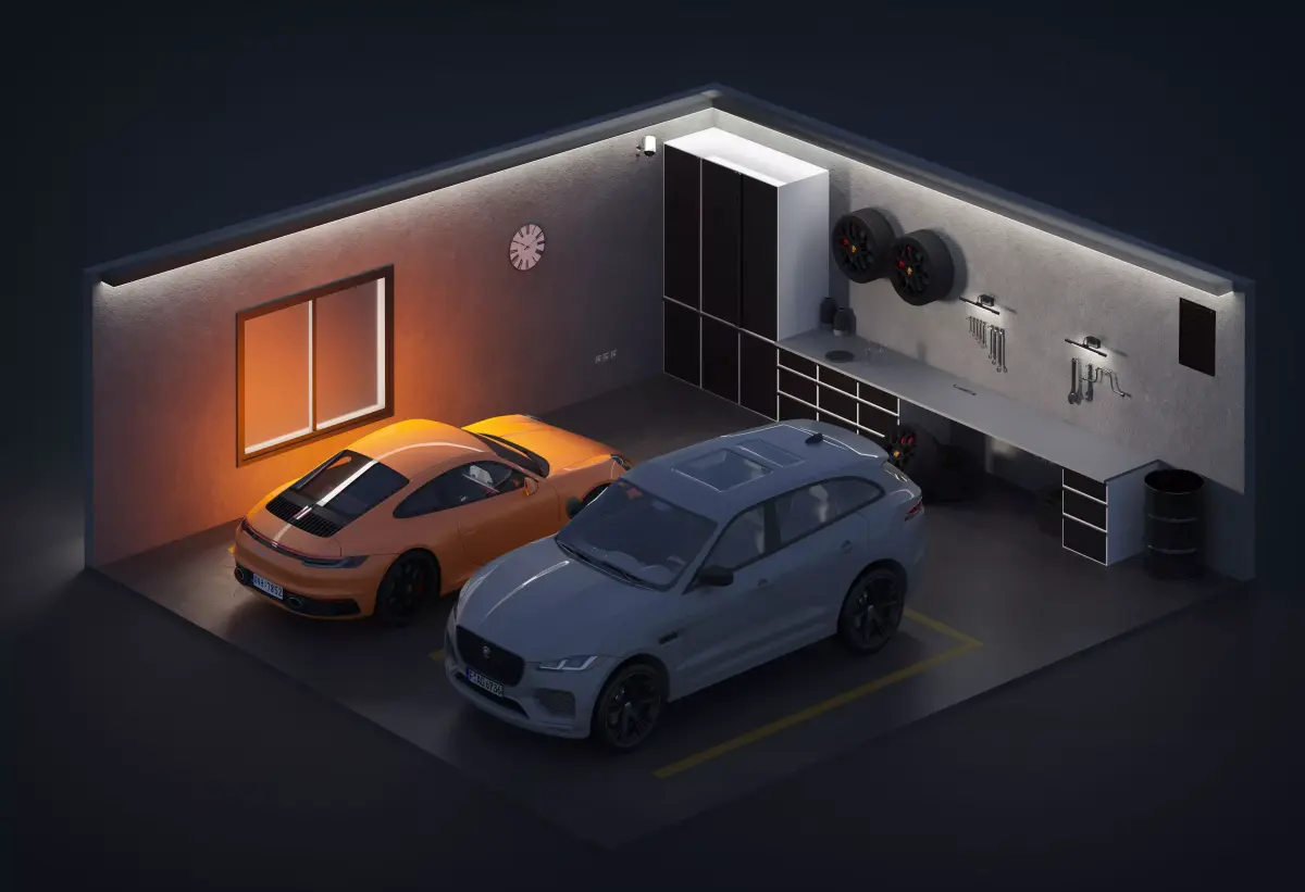 car garage Low-poly 3D model get