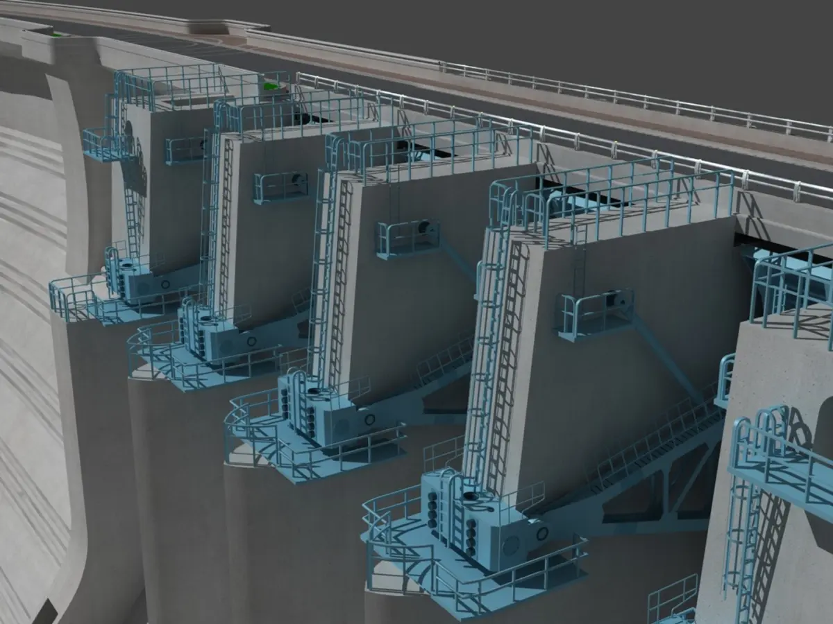 Dam Sluice gate 3D model