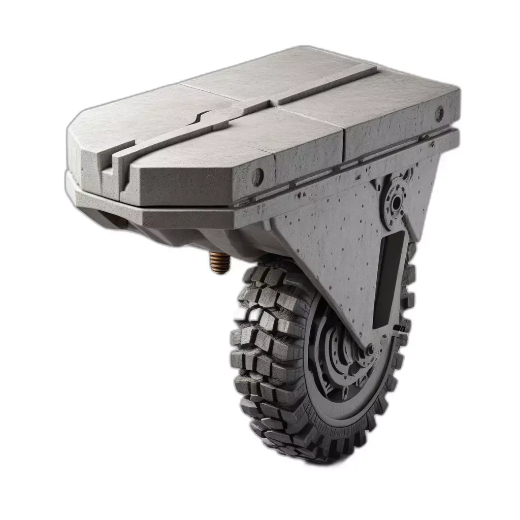 SciFi Armored Wheel Module Low-poly 3D model