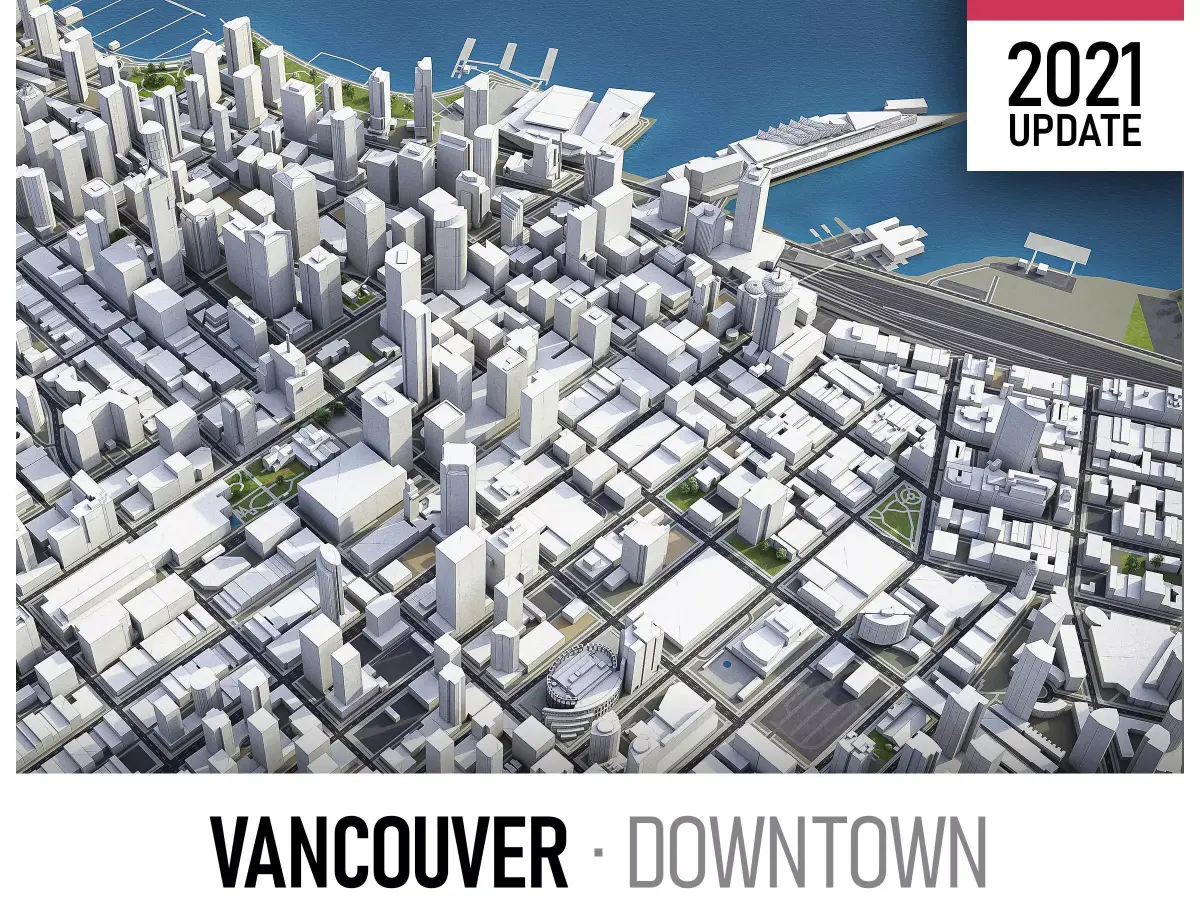 Vancouver Low-poly 3D model
