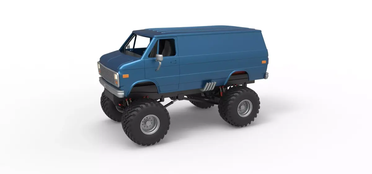 Monster Truck Van Version 2 Scale 1 to 25 3D print model