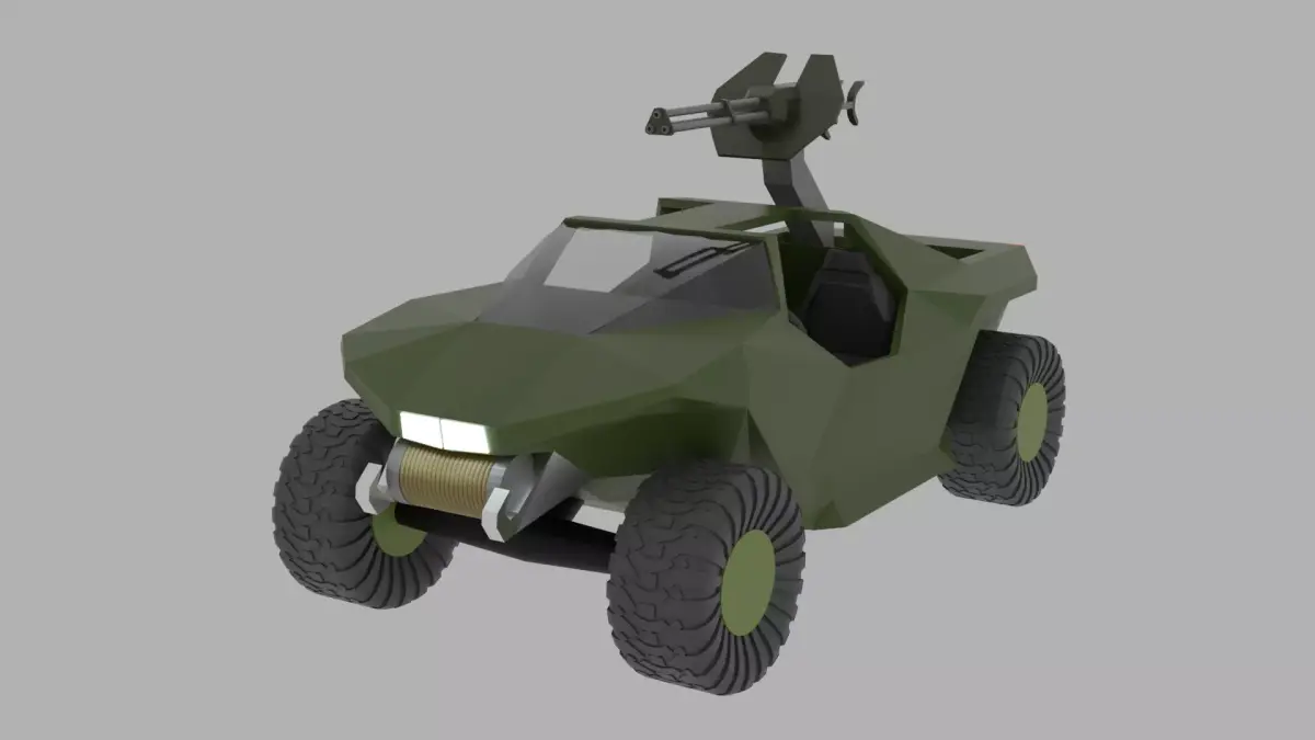 Warthog military vehicle Free 3D model
