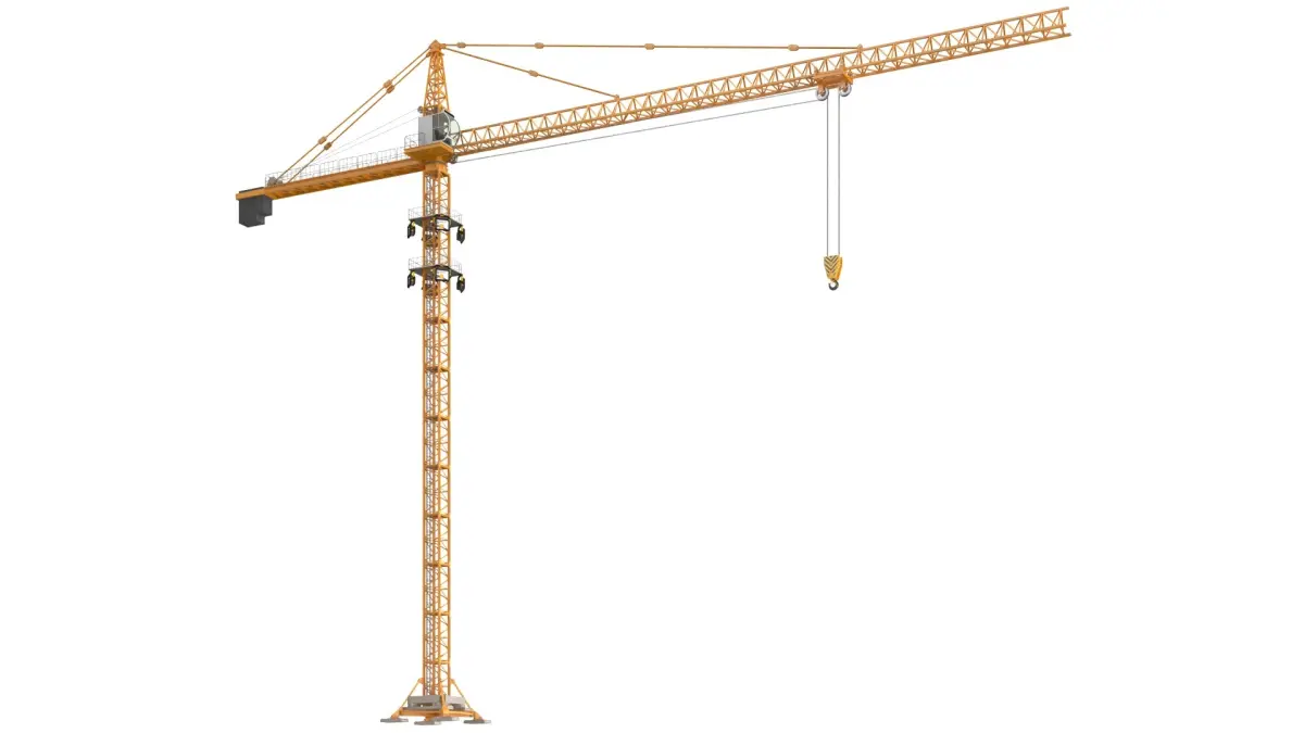 Detailed Construction Tower Crane 3D model