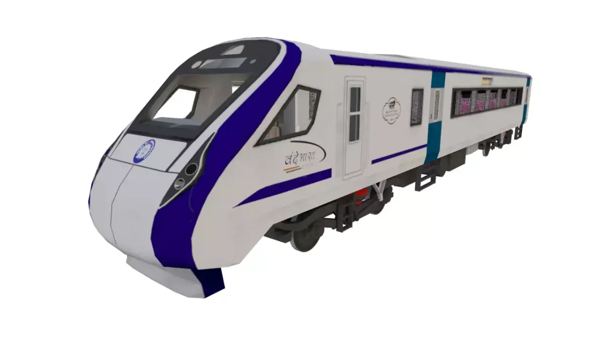 vande bharat express train 18 Low-poly 3D model