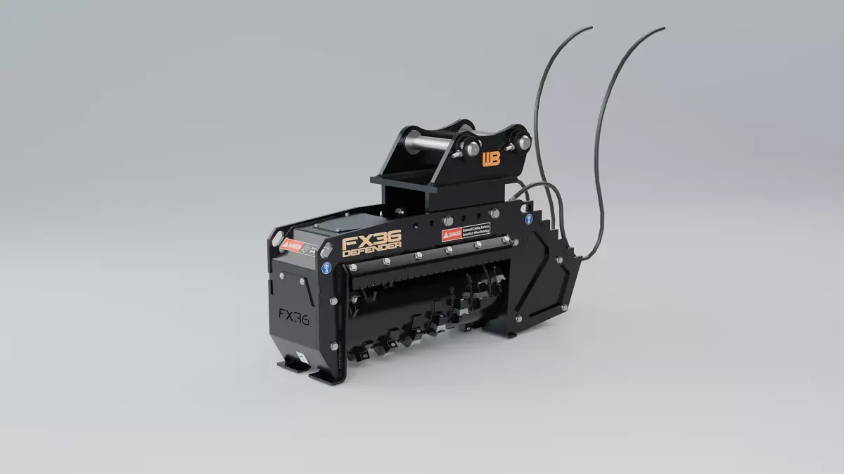 WB Brushhound Excavator Mulcher FX36 3D model Low-poly 3D model
