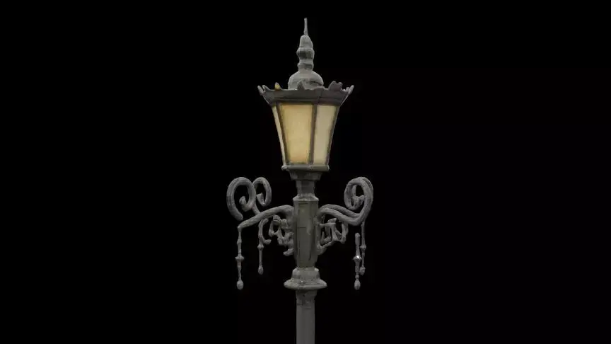 MEDIEVAL LIGHT POST Low-poly 3D model