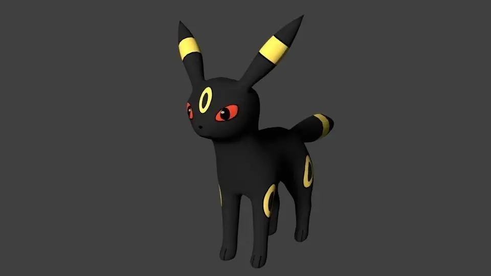 Umbreon Pokemon Model Free low-poly 3D model