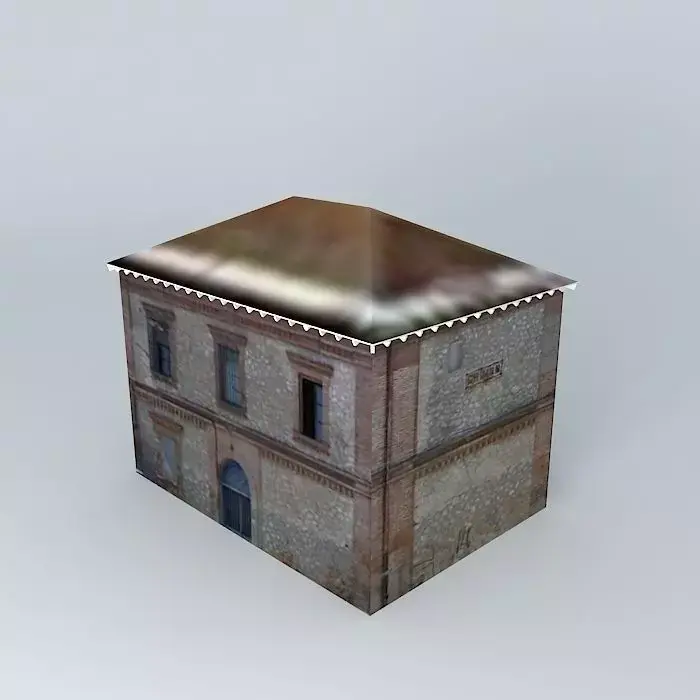 Abandoned building train station 3D model