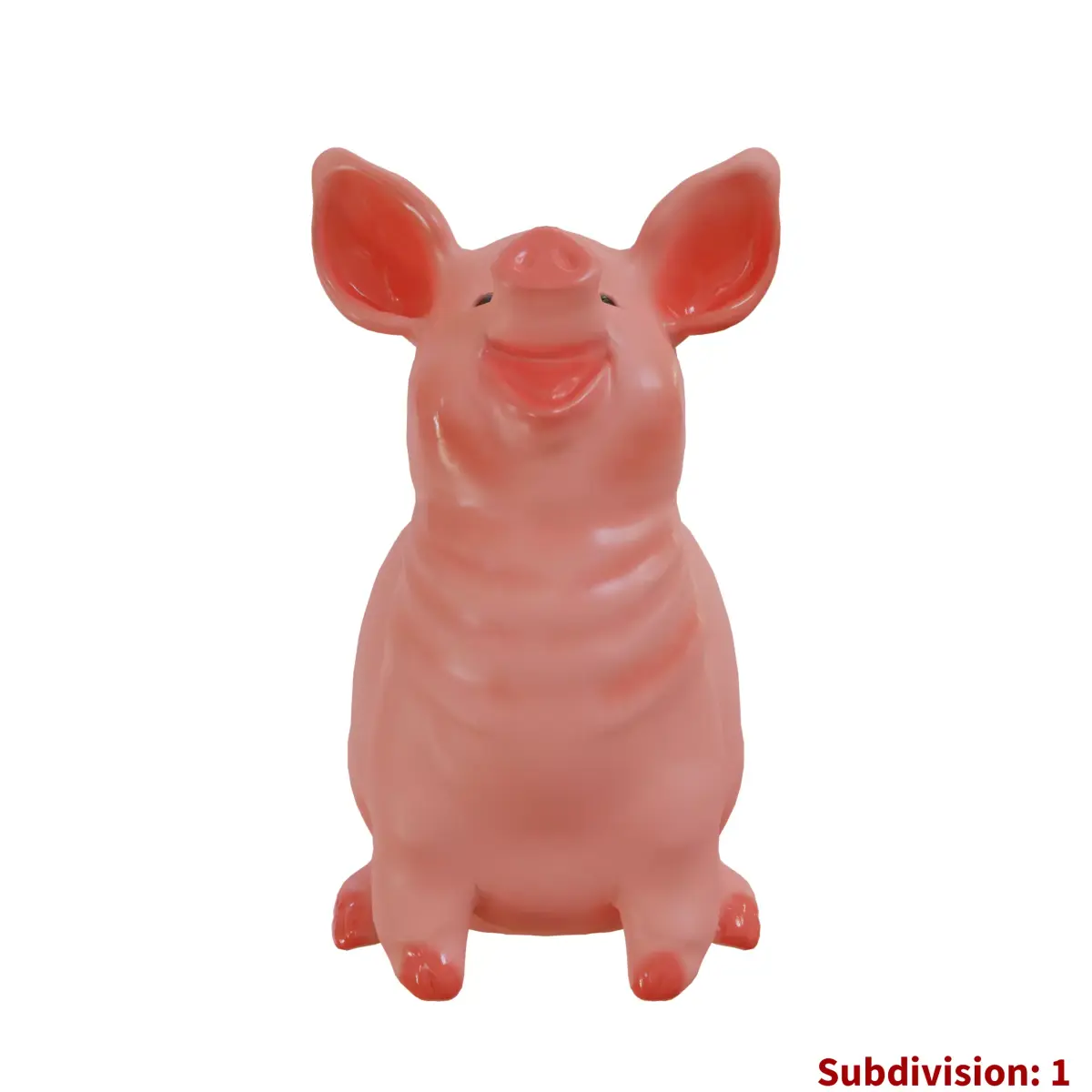 Piggy Bank 3D low-poly and high-poly Free low-poly 3D model