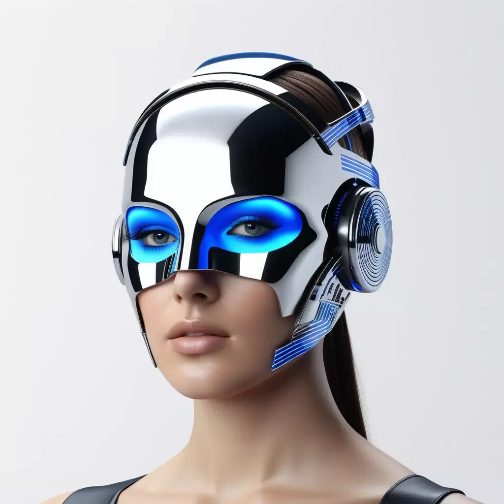 Futuristic Female Cyber Mask 3D model