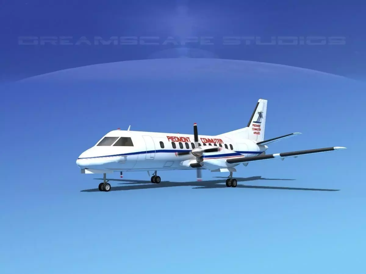 SAAB SF340 Piedmont Commuter 3D model