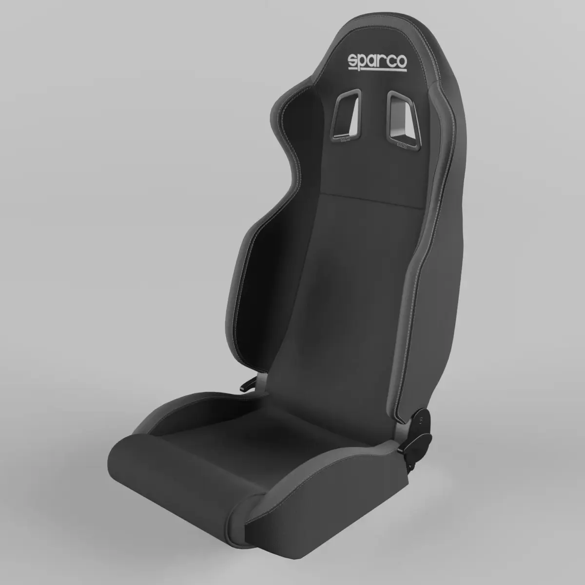 Racing Seat Sparco R100 Fabric Black-Grey 3D model
