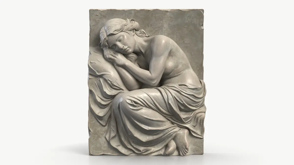 Basrelief Sleeping Woman 3D model