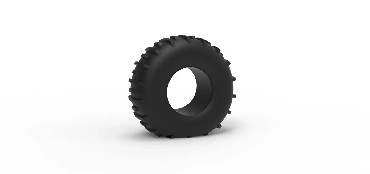 Low pressure Forester 1370 tire deflated Scale 1 to 25 3D print model
