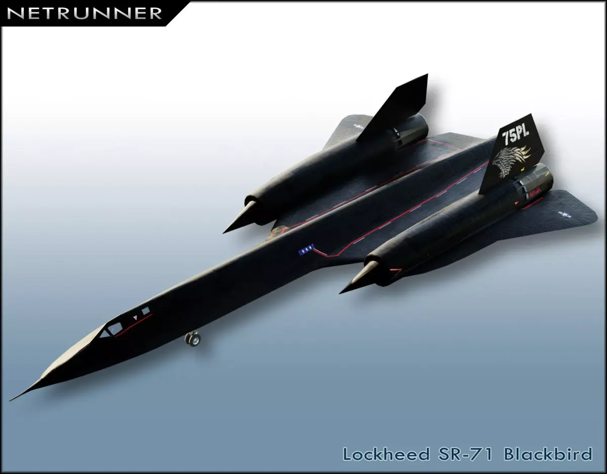 Lockheed SR-71 Blackbird Low-poly 3D model buy