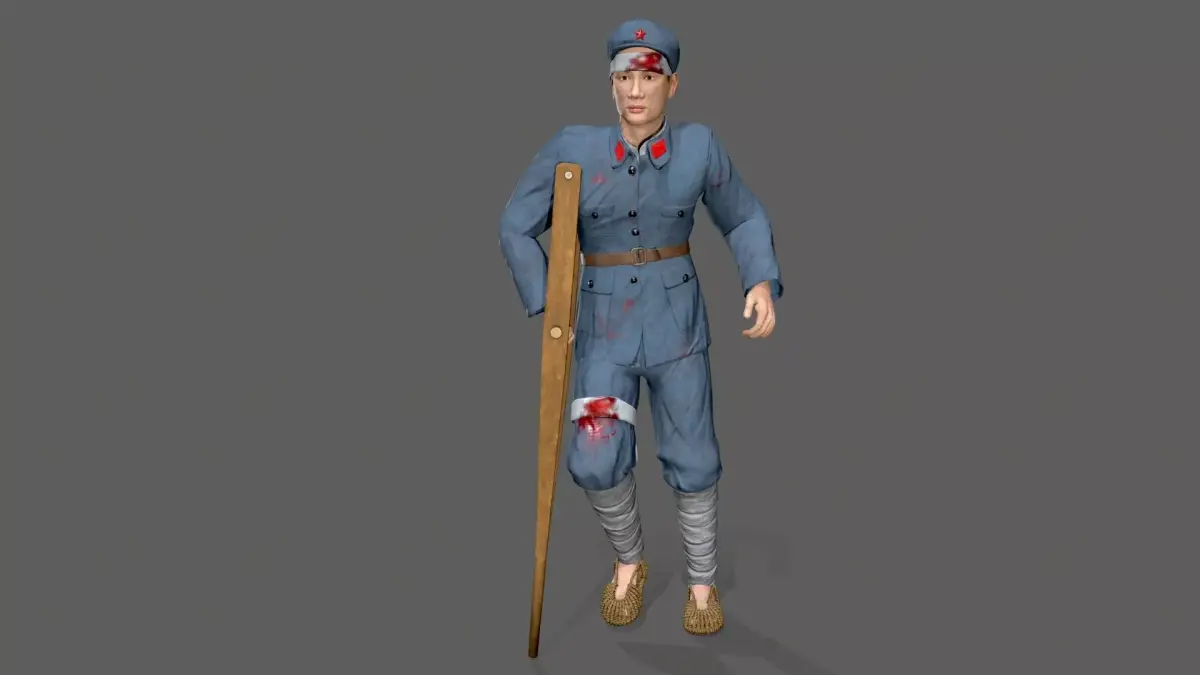 the wounded Low-poly 3D model