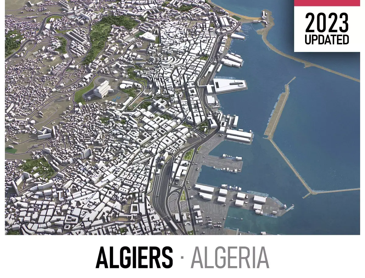 Algiers - 3D City Low-poly 3D model