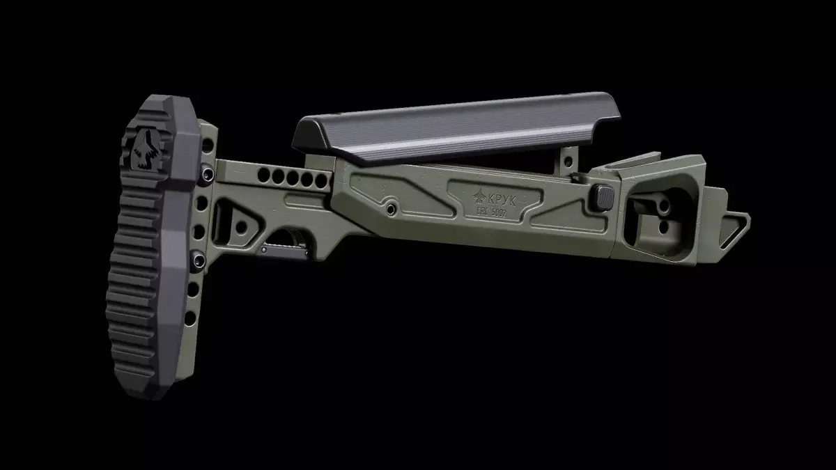 CRC 5002 Telescopic Buttstock KPYK Low-poly 3D model