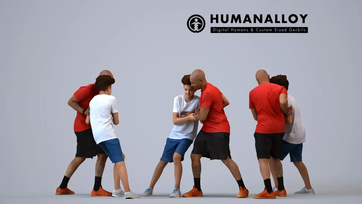 00374Lucas010 - Young mixed-race male exercising in summer 3D model
