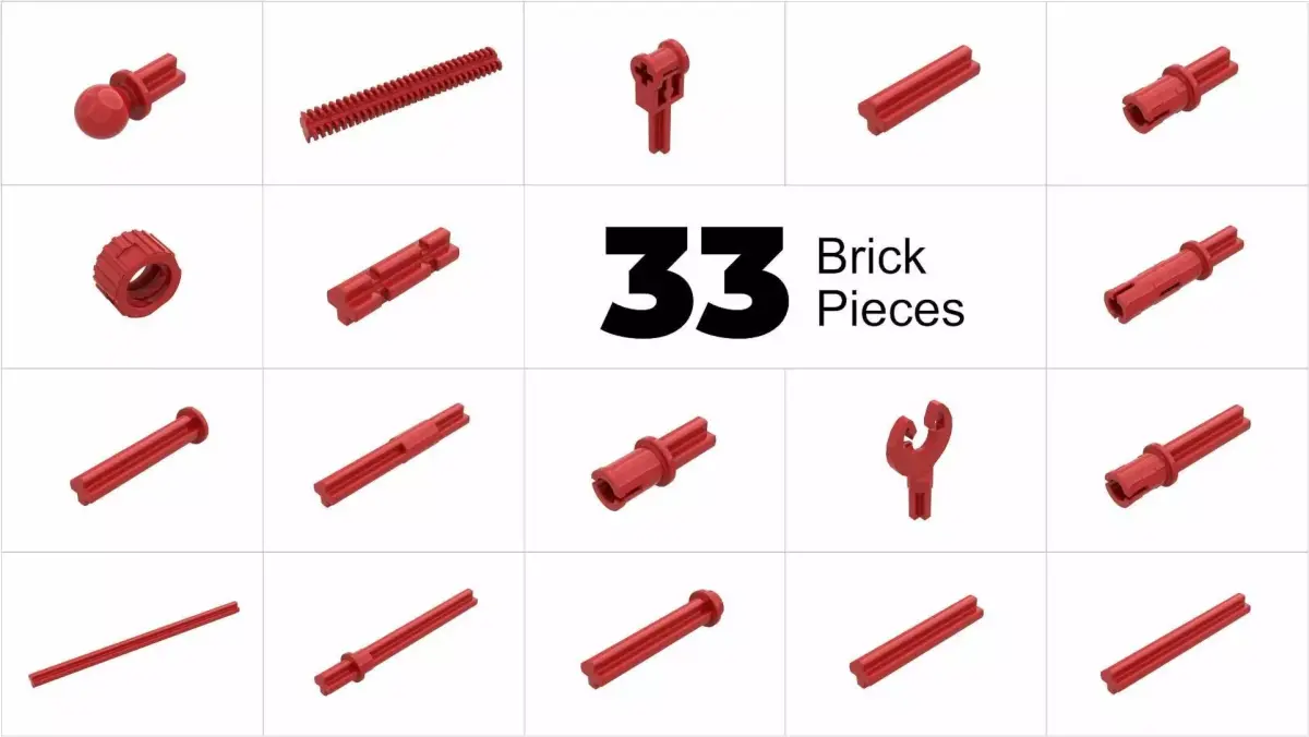 TwindBricks3D - 33 Technic Axle  collection 3D print model