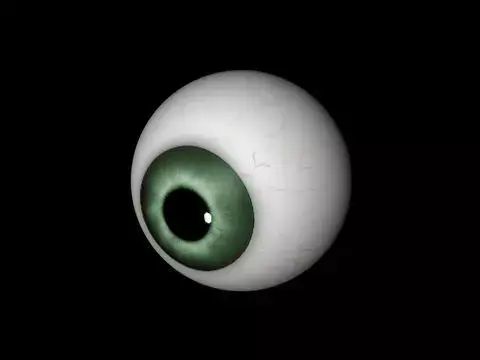 Green eye Free low-poly 3D model