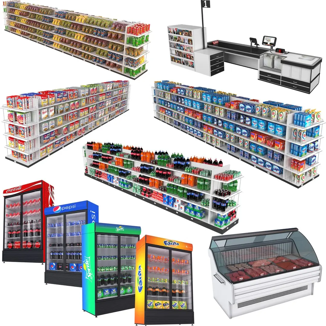 Grocery Store Collection 3D model