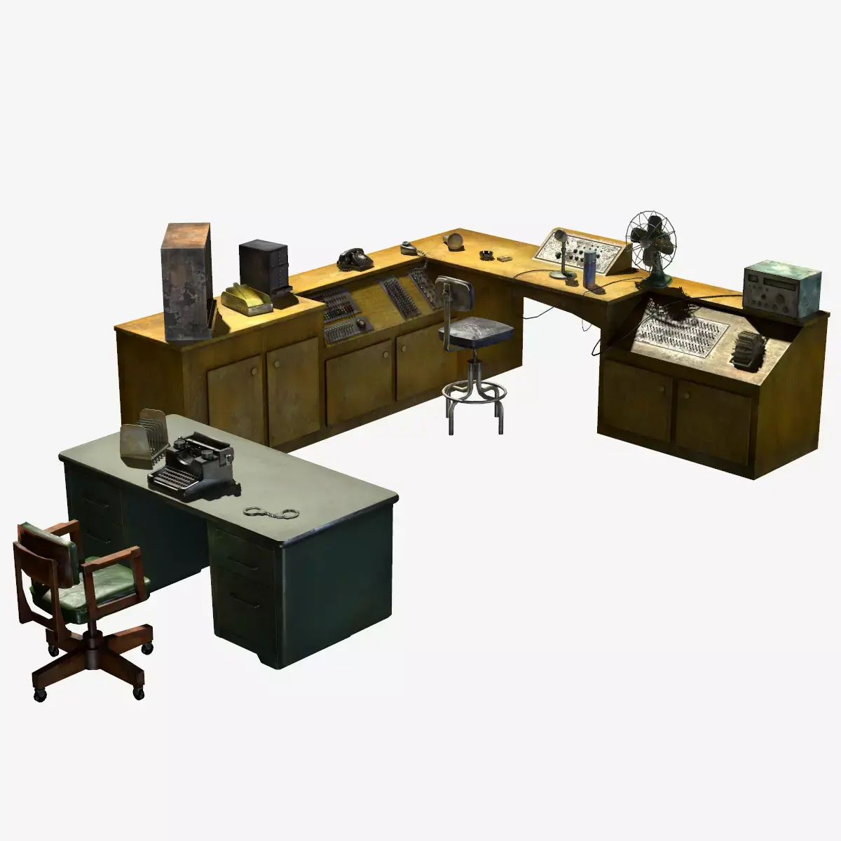 Control Room Low-poly 3D model
