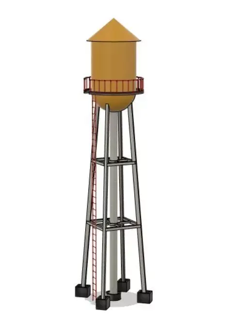Water tower 3D print model