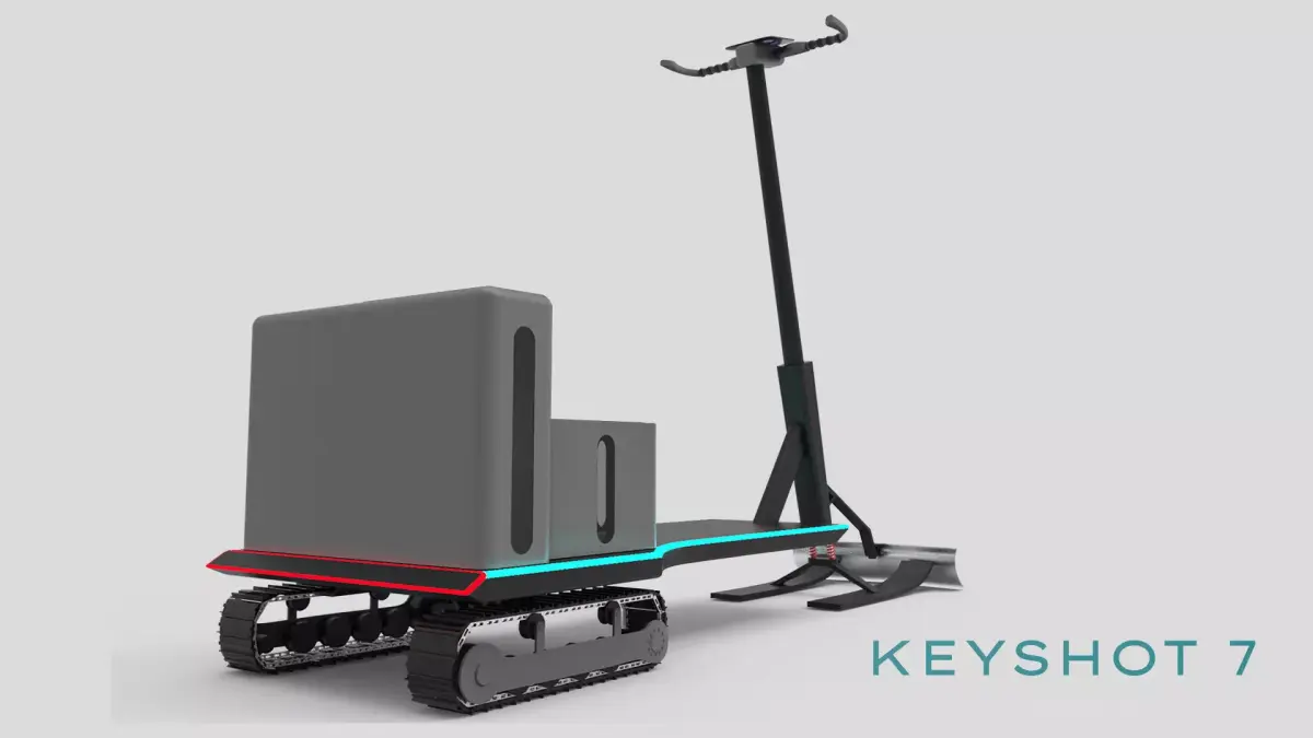  Cyber Kick Snow Scooter  3D model