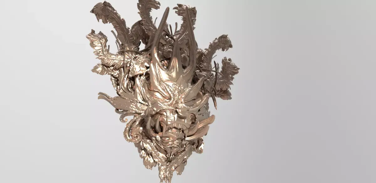 Dragon Asian Shield Design 3D model