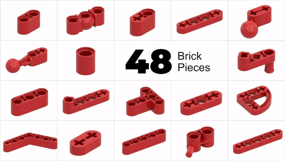 TwindBricks3D - 48 Technic Liftarm collection 3D print model